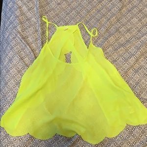 Neon green crop top